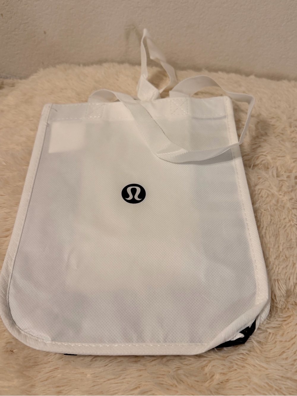 Lululemon White Logo Tote Small Bag